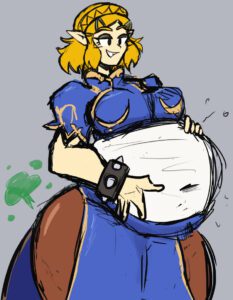 the-legend-of-zelda-rule-porn-–-thick-thighs,-zelda-(tears-of-the-kingdom),-female-prey,-story-at-source,-blonde-hair,-gassy-female,-big-belly