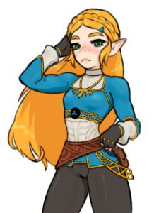 the-legend-of-zelda-hot-hentai-–-princess-zelda,-green-eyes,-white-background,-zelda-(breath-of-the-wild)