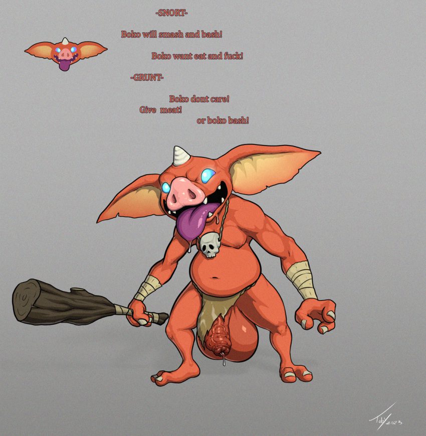 the-legend-of-zelda-porn-hentai-–-standing,-foreskin,-weapon,-bokoblin,-toby-art