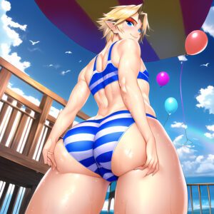 the-legend-of-zelda-hentai-porn-–-novelai,-curvy-figure,-wet-body,-blonde-hair,-from-below,-girly,-huge-ass