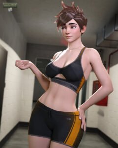 overwatch-hentai-xxx-–-bike-shorts,-artwork),-tracer,-exercise,-exercise-clothing