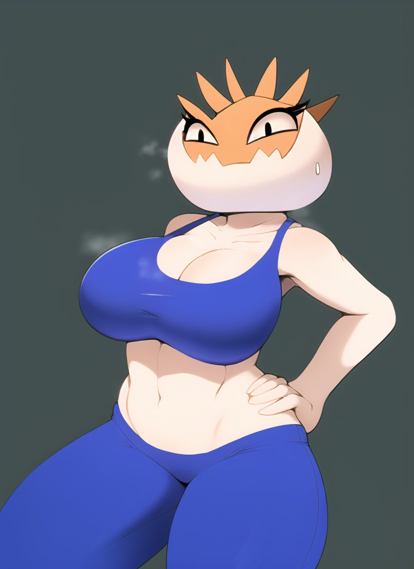 pokemon-rule-porn-–-nai-diffusion,-creatures-(company),-white-skin,-big-breasts,-orange-skin,-sports-bra,-breasts