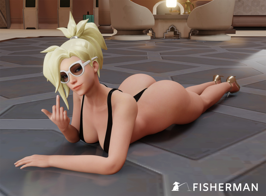 Overwatch Game Hentai - Big Ass, Lying, Black Swimsuit, Blonde Hair -  Valorant Porn Gallery