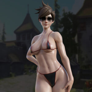 overwatch-rule-–-breasts,-sunglasses,-swimsuit,-nordfantasy,-tracer,-short-hair