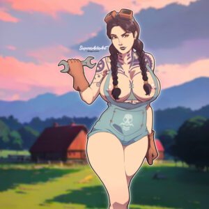 jules-rule-porn-–-breasts,-big-breasts,-braided-twintails,-busty,-hair-covering-nipples,-overalls