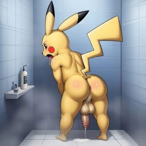 pokemon-xxx-art-–-backsack,-ass,-precum-drip,-ass,-looking-back-at-viewer