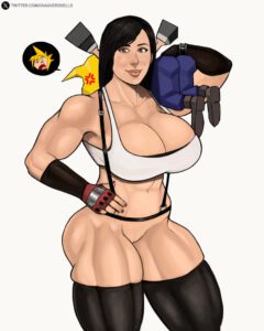 final-fantasy-porn-–-thick-thighs,-biceps,-gnashershells,-cloud-strife,-tank-top,-muscle-girl,-big-breasts
