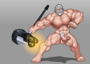 overwatch-game-hentai-–-reinhardt,-male-only,-white-hair,-beard,-blizzard-entertainment