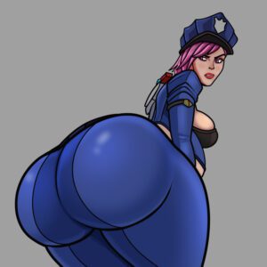 league-of-legends-xxx-art-–-officer-vi,-raised-eyebrow,-looking-over-shoulder,-lolotron6