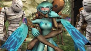 the-legend-of-zelda-hot-hentai-–-zora,-from-behind-position,-squeeze,-femdom,-legs-around-partner,-wrapped-around-another,-rear-naked-choke