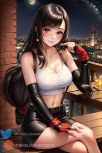 final-fantasy-hentai-art-–-embarrassed,-ai-generated,-hi-res,-bangs,-skirt,-gloves