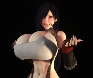 final-fantasy-hentai-porn-–-wide-hips,-breasts-bigger-than-head,-abs,-final-fantasy-vii,-fingerless-gloves,-solo,-gloves