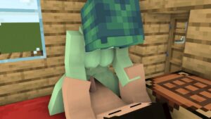 minecraft-sex-art-–-ls,-looking-up,-breasts,-ponytails,-penis-licking,-erect-nipples,-licking