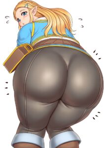 the-legend-of-zelda-hentai-–-thighs,-thick-thighs,-looking-at-viewer,-blonde-hair,-blush
