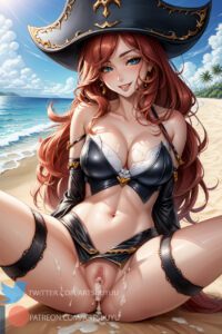 league-of-legends-game-porn-–-pirate-hat,-smile,-looking-at-viewer,-miss-fortune,-artsbuyu,-blue-eyes