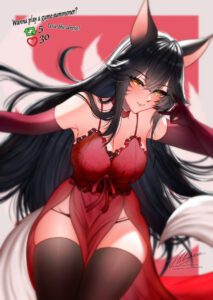 league-of-legends-hentai-–-light-skin,-fox-girl,-highres,-stockings,-multiple-tails,-artist-name,-wide-hips