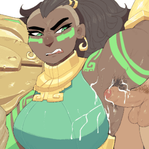 league-of-legends-porn-hentai-–-cum-on-breasts,-cock,-arms-behind-head