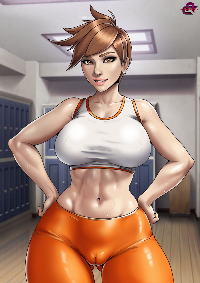 overwatch-sex-art-–-ed-product,-gym,-brown-eyes,-tracer