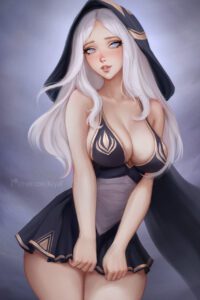 ashe-rule-–-thighs,-solo,-breasts,-cute,-looking-at-viewer
