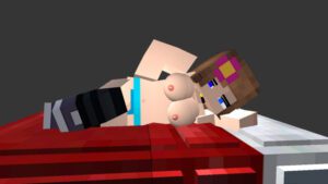 minecraft-game-hentai-–-humanoid,-topless,-human-female,-stockings,-erect-nipples,-bed,-outside