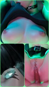 charlotte-hentai-art-–-pulling-up-shirt,-cum-on-body,-biting-clothes,-cum