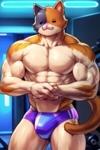 meowscles-free-sex-art-–-male-only,-cat-ears,-partially-nude,-pecs