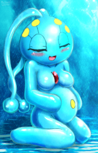 pokemon-hentai-–-holding-belly,-kneeling,-blush,-small-breasts,-closed-eyes