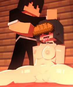 minecraft-xxx-art-–-mine-imator,-shadow,-wooden-wall,-big-breasts,-curvy-female,-curvy-figure,-saliva-drip