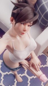 overwatch-free-sex-art-–-denim-shorts,-a,-high-angle-view,-busty