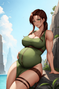 tomb-raider-rule-–-ai-generated,-lara-croft,-solo,-big-belly