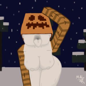 minecraft-sex-art-–-snow-golem,-outside,-bent-over,-big-breasts,-bending-over