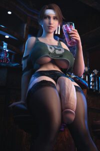 final-fantasy-hentai-xxx-–-looking-at-viewer,-futa-only,-cup,-lace-stockings,-erection