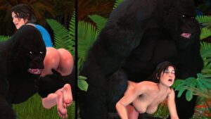 tomb-raider-game-hentai-–-tank-top,-soles,-bottomless-female,-looking-back,-gorilla,-ahe-gao