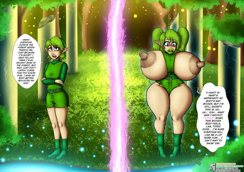 the-legend-of-zelda-free-sex-art-–-saria,-huge-breasts,-hair-growth,-thick-lips,-transformation,-thigh-expansion