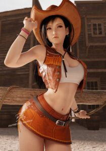 final-fantasy-rule-–-cowgirl-outfit,-cowboy-hat,-long-black-hair,-long-hair,-cowgirl-hat,-solo,-skirt