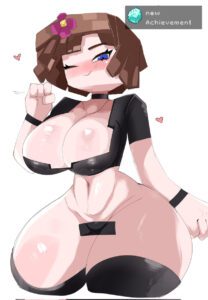 minecraft-porn-hentai-–-mikatsuig-breasts,-revealing-clothes,-english-text,-winking-at-viewer,-thick-thighs