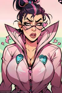league-of-legends-game-porn-–-pink-hair,-ai-generated,-glasses,-vayne
