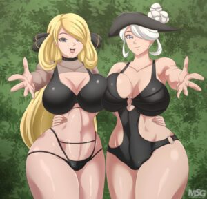 cogita-hot-hentai,-cogito-hot-hentai,-cynthia-hot-hentai,-shirona-hot-hentai-–-black-clothing,-mature-woman,-big-ass,-swimsuit