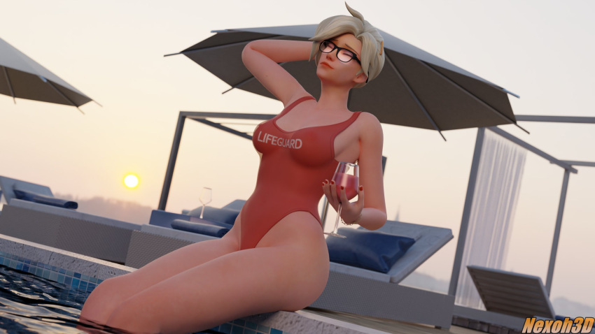 overwatch-free-sex-art-–-wine-glass,-translucent-clothing,-mercy,-nipples-visible-through-clothing,-pool,-closed-eyes,-lifeguard-mercy