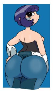 spaceranger-free-sex-art-–-small-breasts,-short-hair,-exposed-breasts,-purple-hair,-breasts,-solo