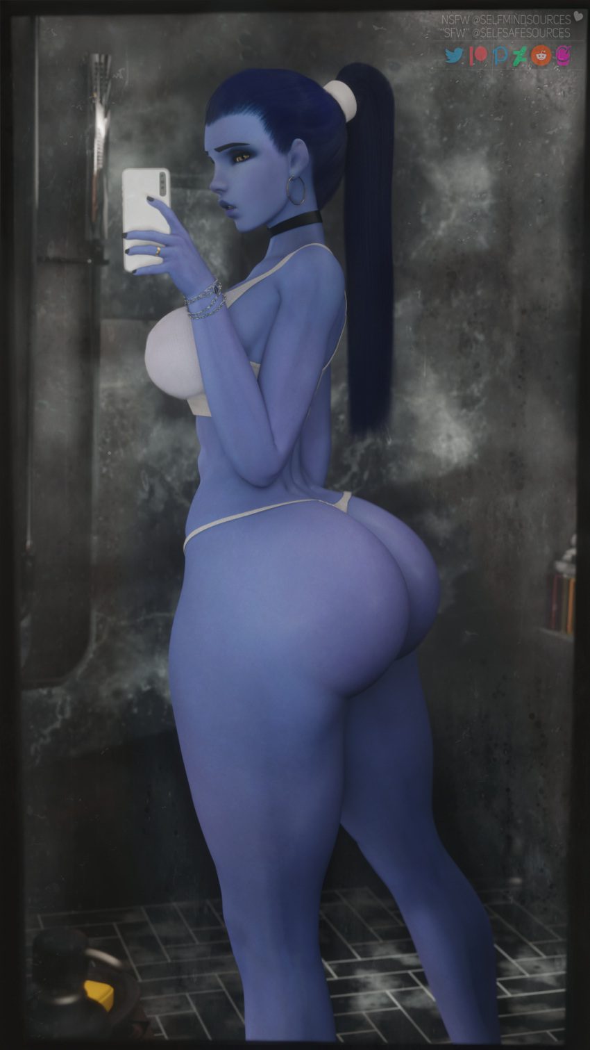 overwatch-game-hentai-–-perky-breasts,-bubble-butt,-wristwear,-black-nails,-blue-hair