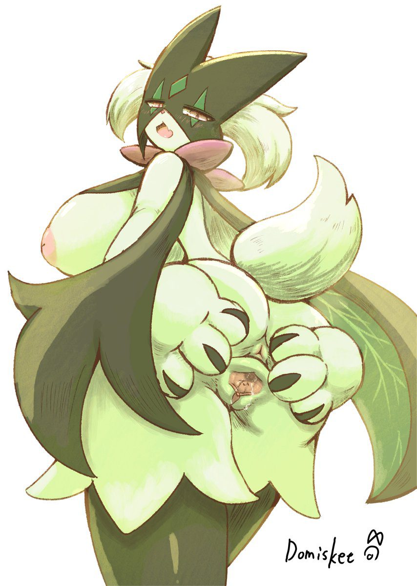 pokemon-free-sex-art-–-hand-on-own-butt,-genitals,-presenting-anus,-green-fur