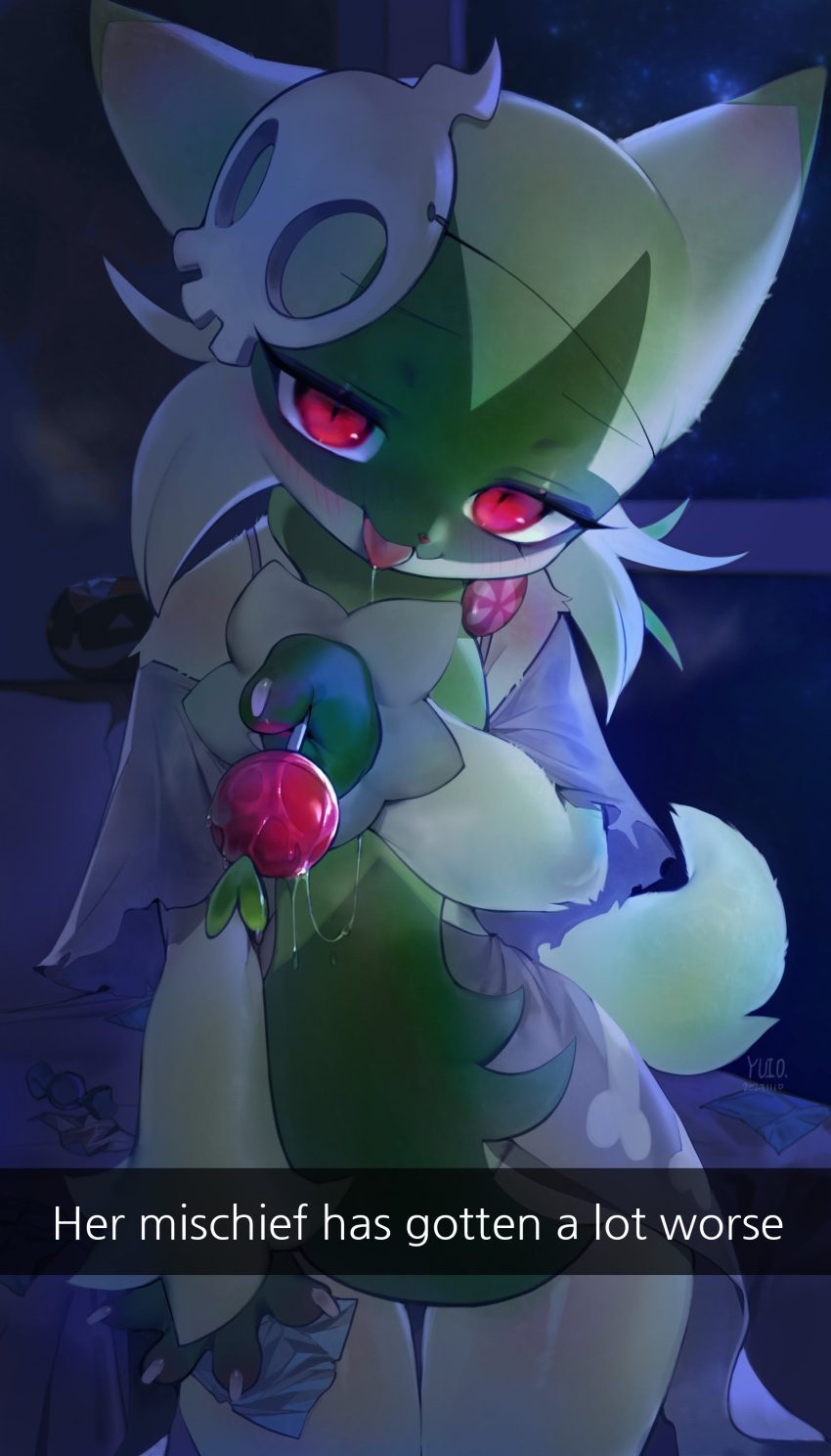 pokemon-hentai-art-–-seductive-look,-female-only,-thighs,-pov,-seductive,-saliva-trail,-lollipop