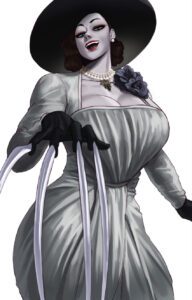 resident-evil-porn-hentai-–-pale-skin,-large-hat,-brown-hair,-female-only,-narrowed-eyes,-looking-at-viewer,-long-claws