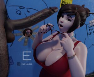 mei-xxx-art-–-penis-size-difference,-large-breasts,-red-dress,-thats-euphoria,-dark-skinned-male,-blender,-looking-up