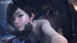 overwatch-xxx-art-–-blizzard-entertainment,-tracer,-l,-female-on-bottom,-bed-sheet,-dark-skinned-male,-lesbian-with-male