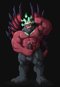 league-of-legends-sex-art-–-flexing-bicep,-nude,-erection,-male-only,-big-balls