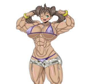 shauna-hentai-–-shorts,-ponytails,-muscular-legs,-one-eye-closed,-abs