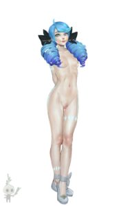 gwen-sex-art-–-naked-female,-ls,-standing,-nhuahomm-(artist),-twin-drills,-female,-blue-hair