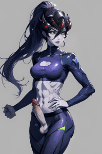 overwatch-rule-–-cleavage-cutout,-yellow-eyes,-head-mounted-display,-erection